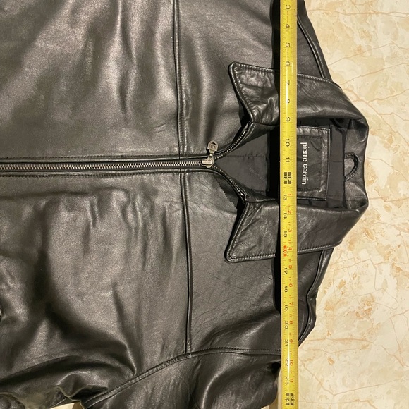 Pierre Cardin Black Leather jacket - Picture 2 of 6